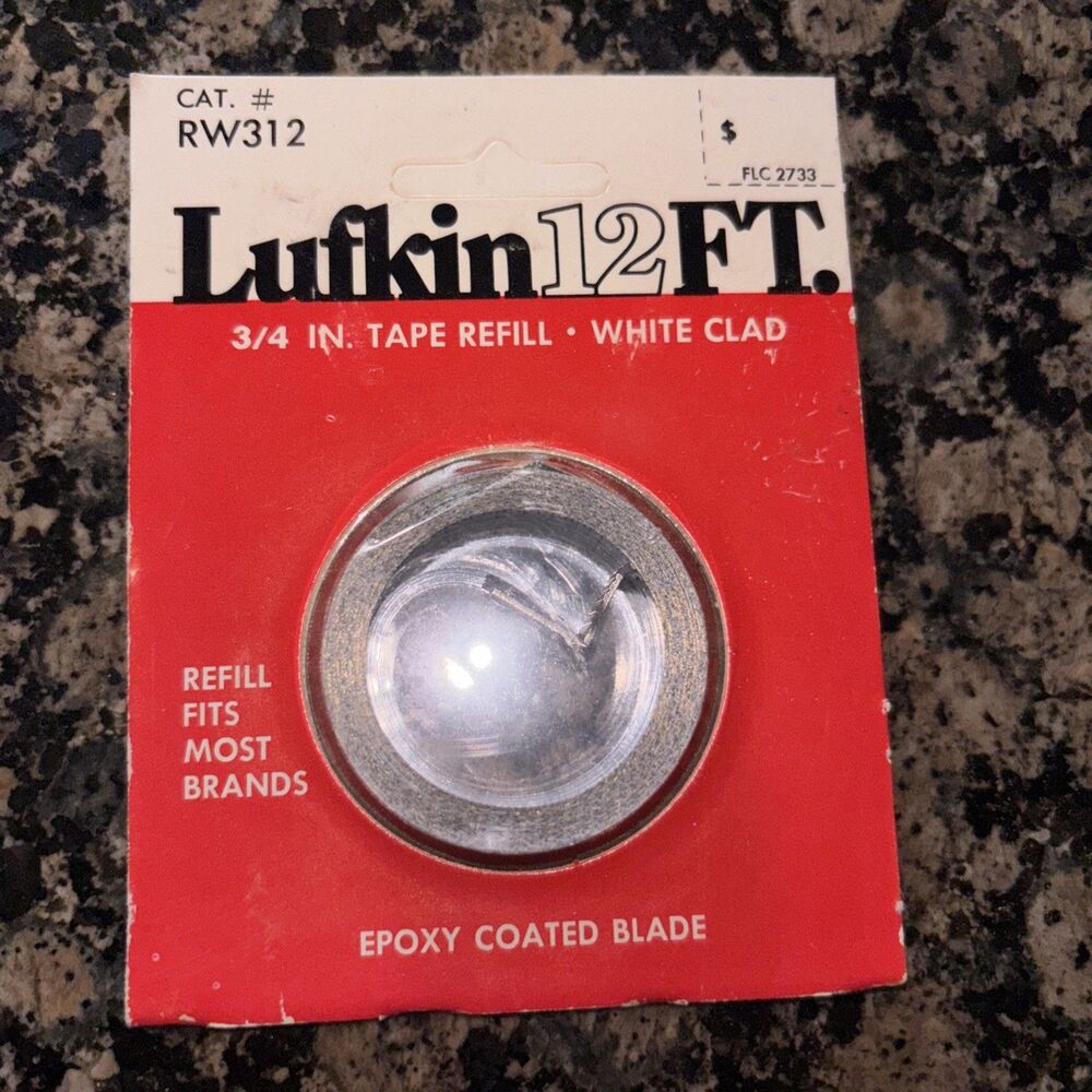 Lufkin RW312 3/4" x 12' White Clad Replacement Tape Refill NOS BRAND NEW